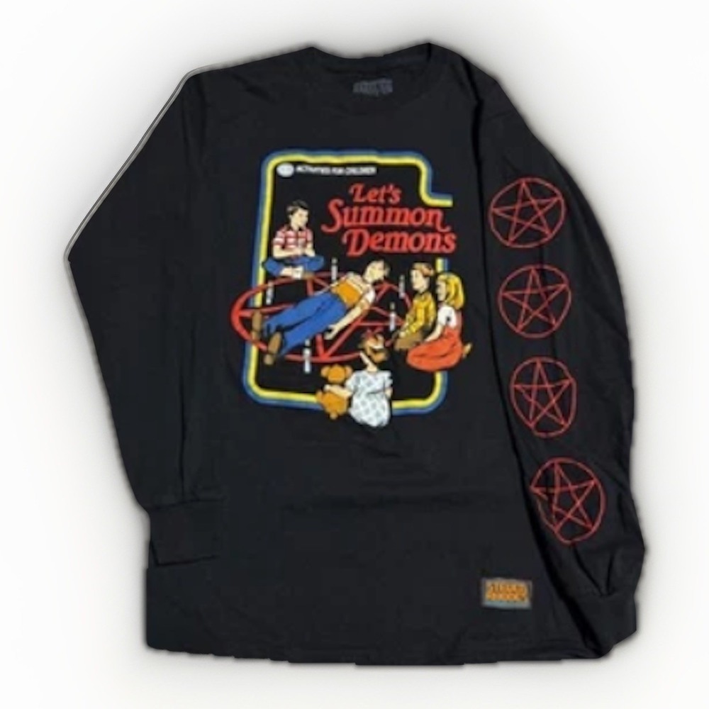 Steven Rhodes Lets Summon Demons Long Sleeve Shirt‎ Black Small